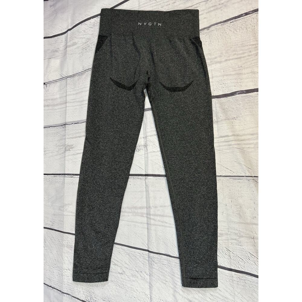 NVGTN Contour Seamless Leggings Womens L Speckled Gray High Rise Sculpting - Picture 2 of 7
